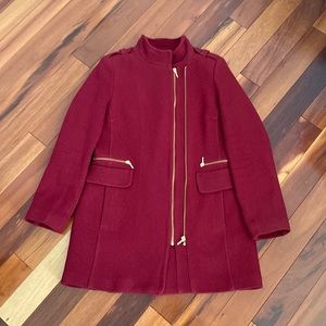 Cranberry Pea Coat